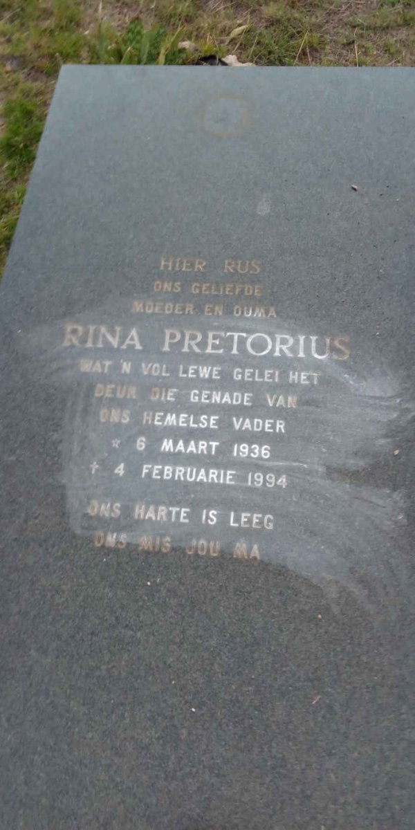 PRETORIUS Rina 1936-1994