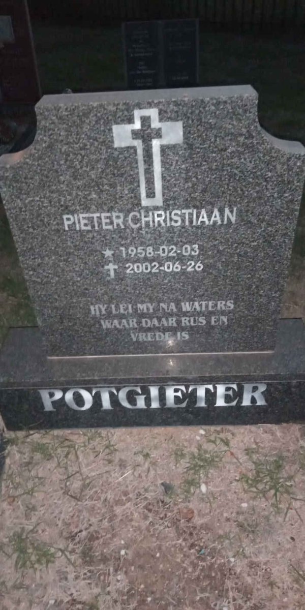 POTGIETER Pieter Christiaan 1958-2002