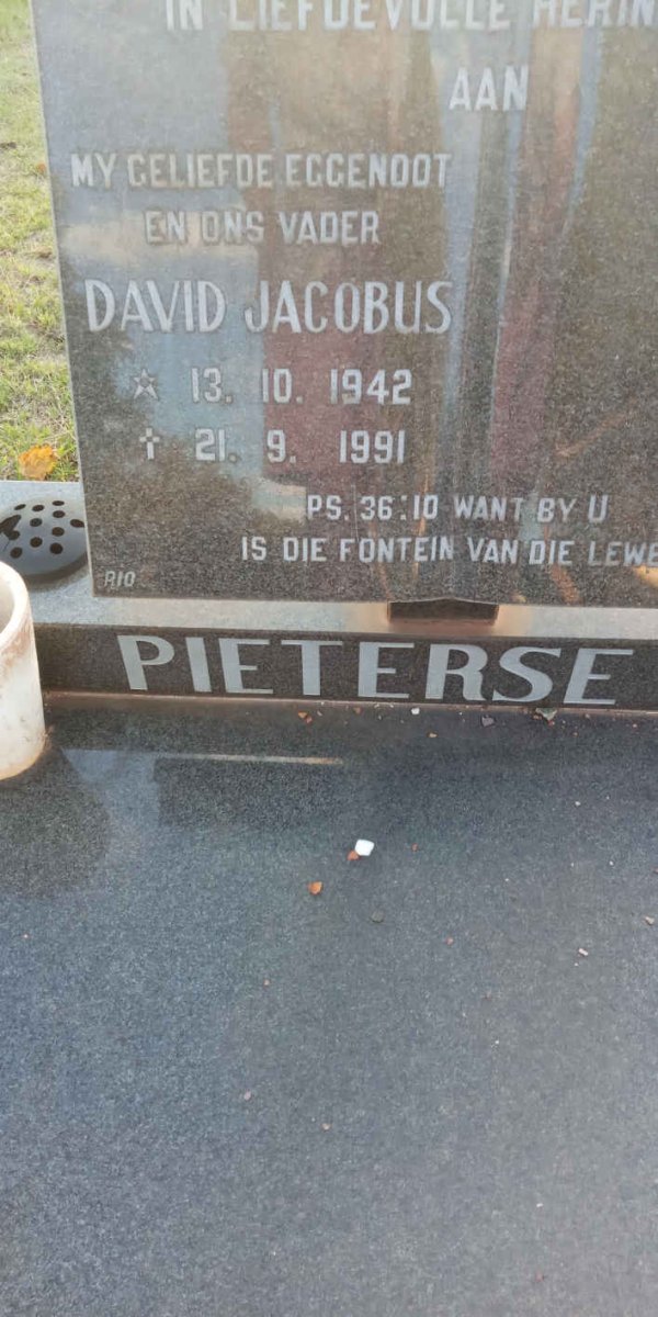 PIETERSE David Jacobus 1942-1991