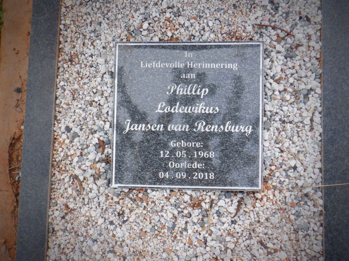 RENSBURG Phillip Lodewickus, Jansen van 1968-2018