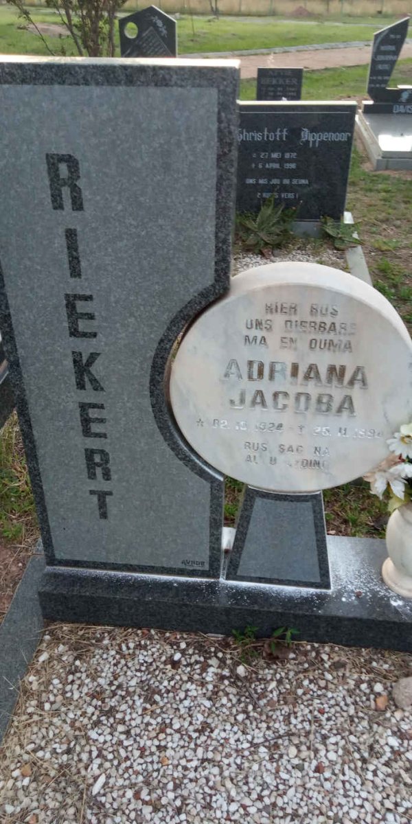 RIEKERT Adriana Jacoba 1924-1994