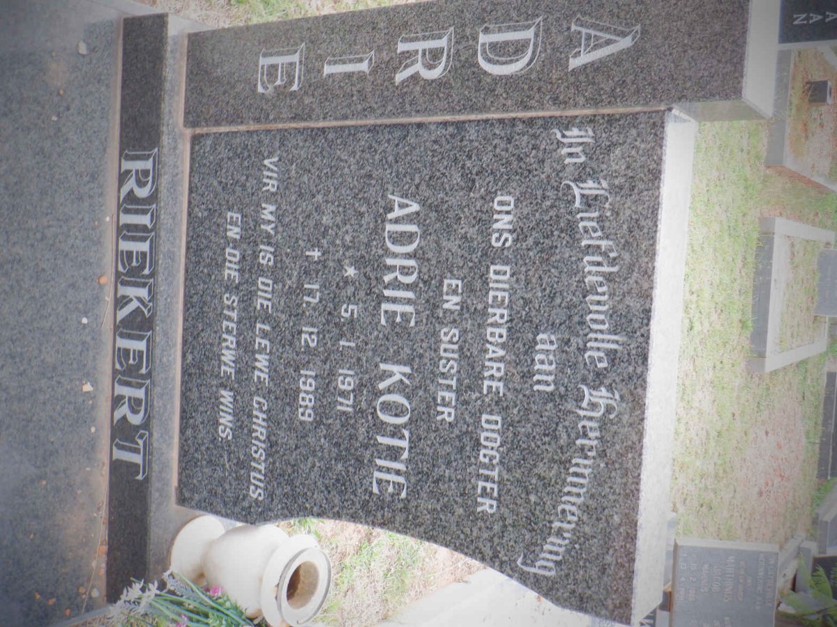 RIEKERT Adrie Kotie 1971-1989