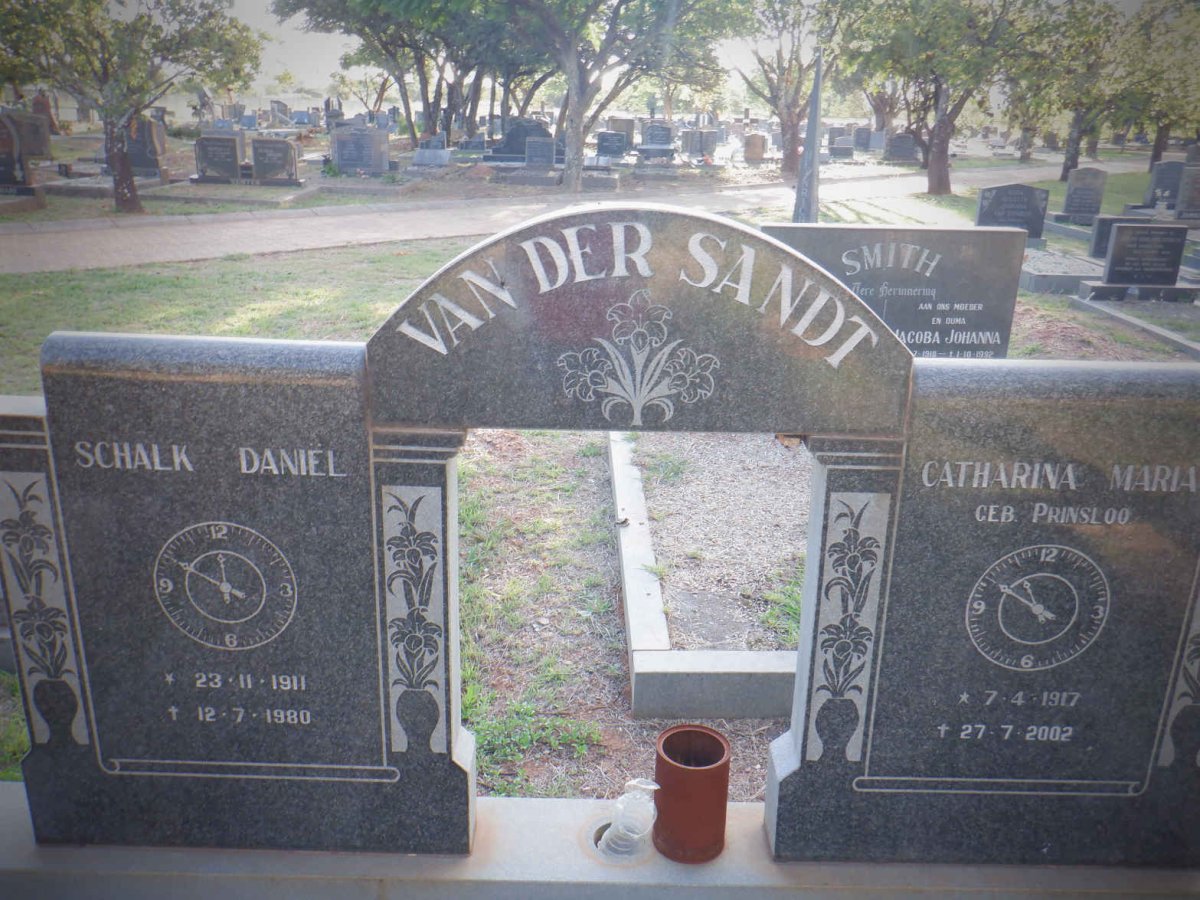 SANDT Schalk Daniel, van der 1911-1980 &amp; Catharina Maria PRINSLOO 1917-2002