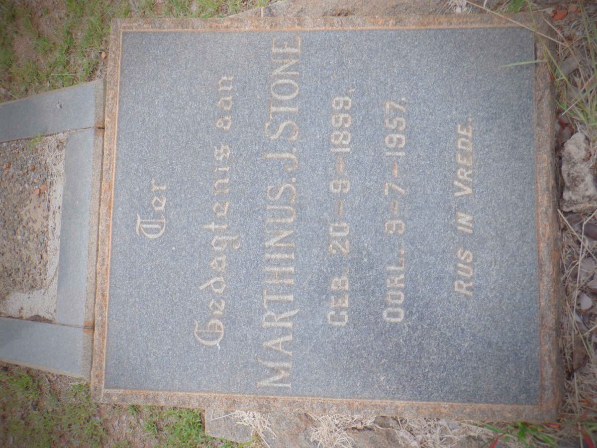 STONE Marthinus J. 1899-1957