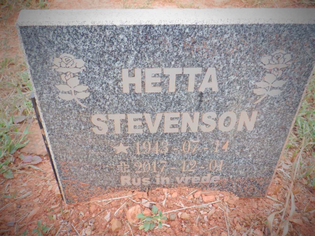 STEVENSON Hetta 1943-2017