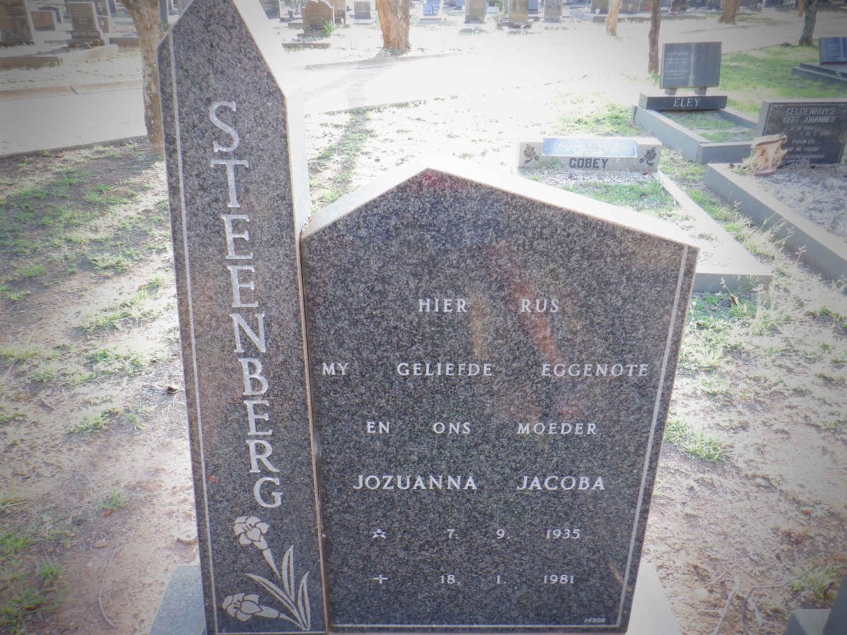 STEENBERG Jozuanna Jacoba 1935-1981