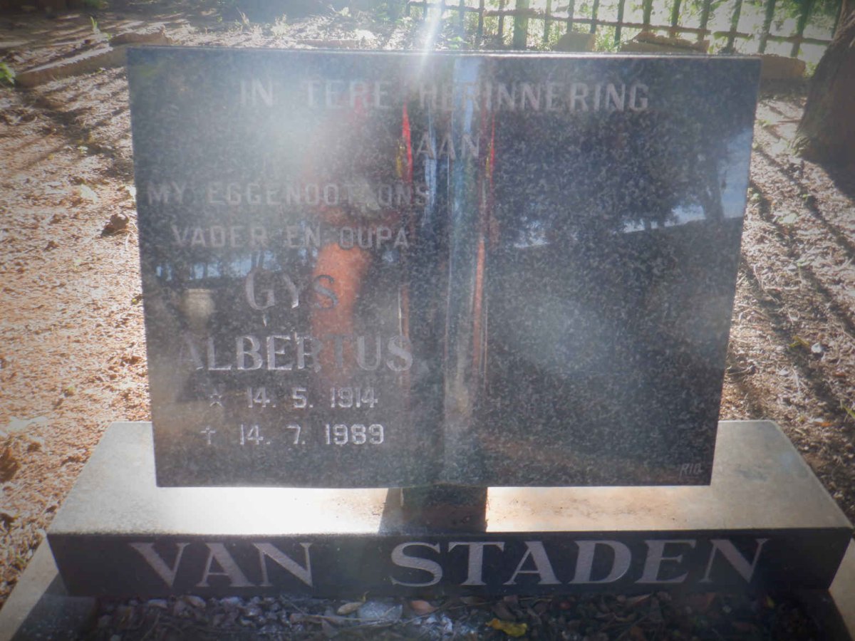 STADEN Gys Albertus, van 1914-1989