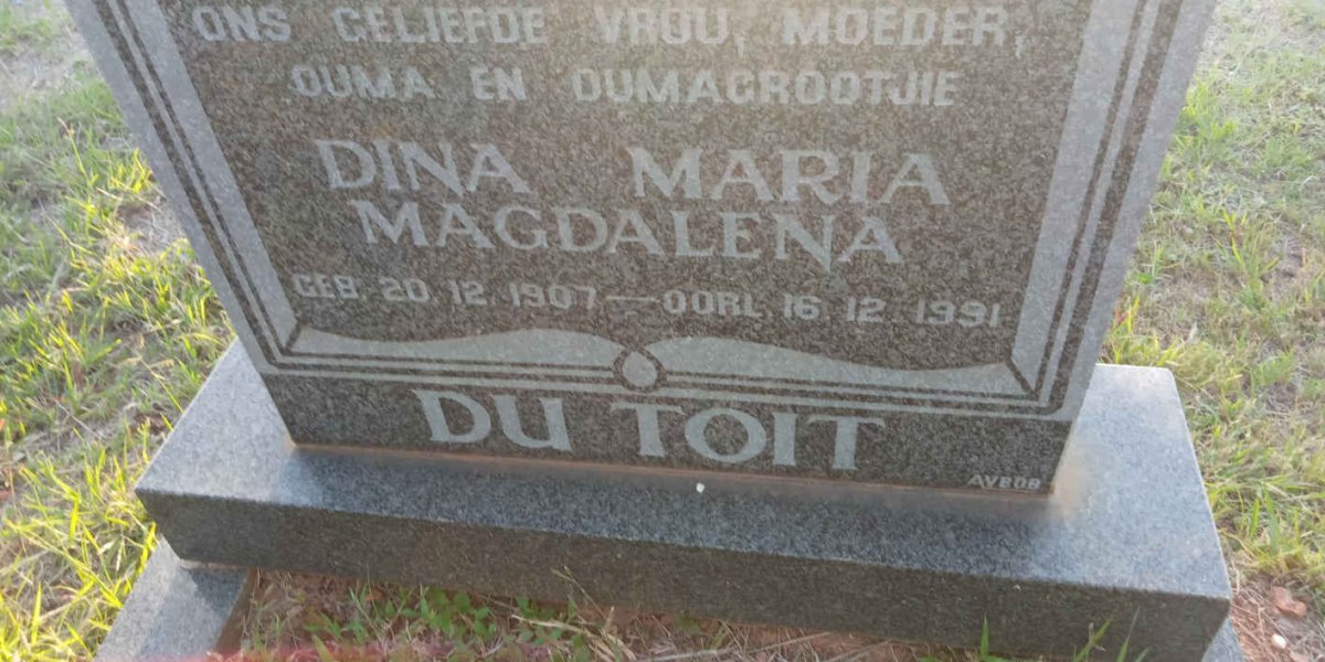 TOIT Dina Maria Magdalena, du 1907-1991