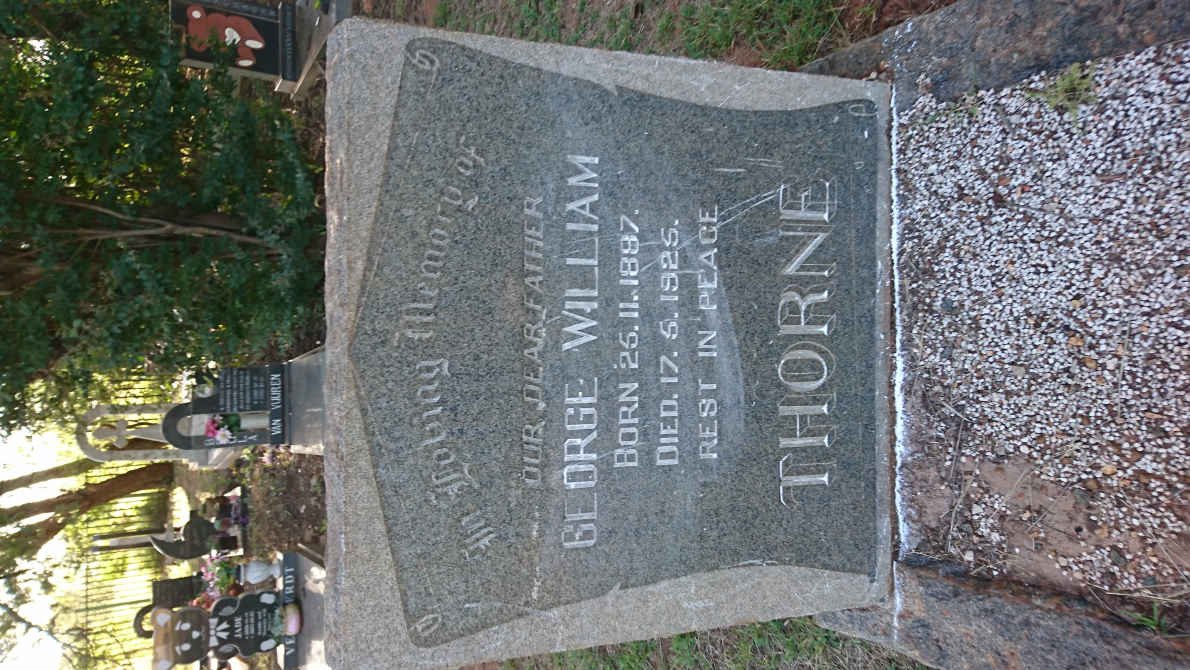 THORNE George William 1887-1925
