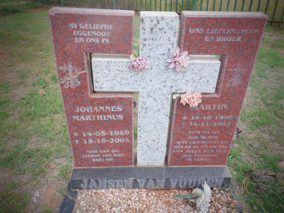 VUUREN Johannes Marthinus, Jansen van 1949-2005 :: JANSEN VAN VUUREN Martin 1980-2002