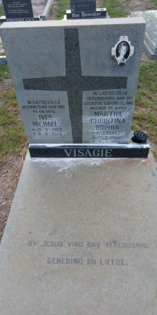 VISAGIE Ives Michael 1924-2006 &amp; Martha Christina Sophia YSSEL 1933-1994