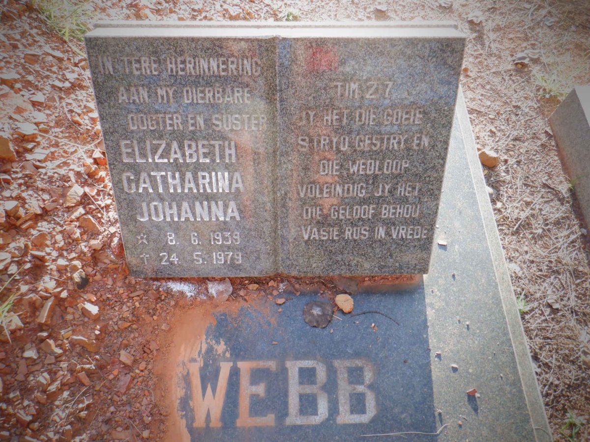 WEBB Elizabeth Catharina Johanna 1939-1979