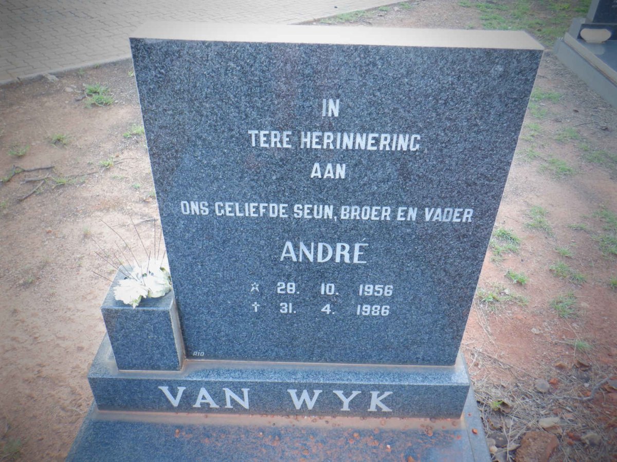 WYK Andre, van 1956-1986