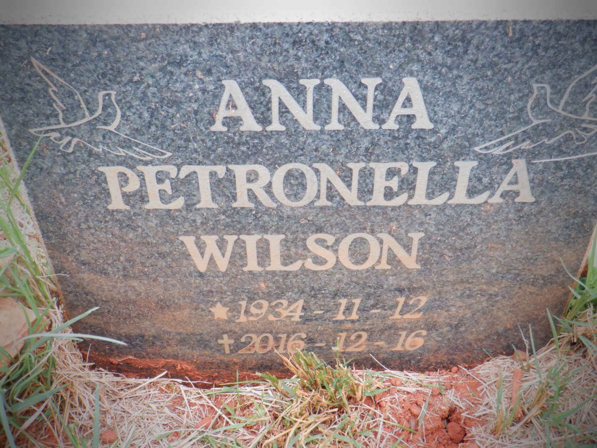 WILSON Anna Petronella 1934-2016