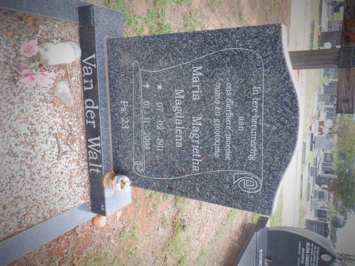 WALT Maria Magrietha Magdalena, van der 1911-2004