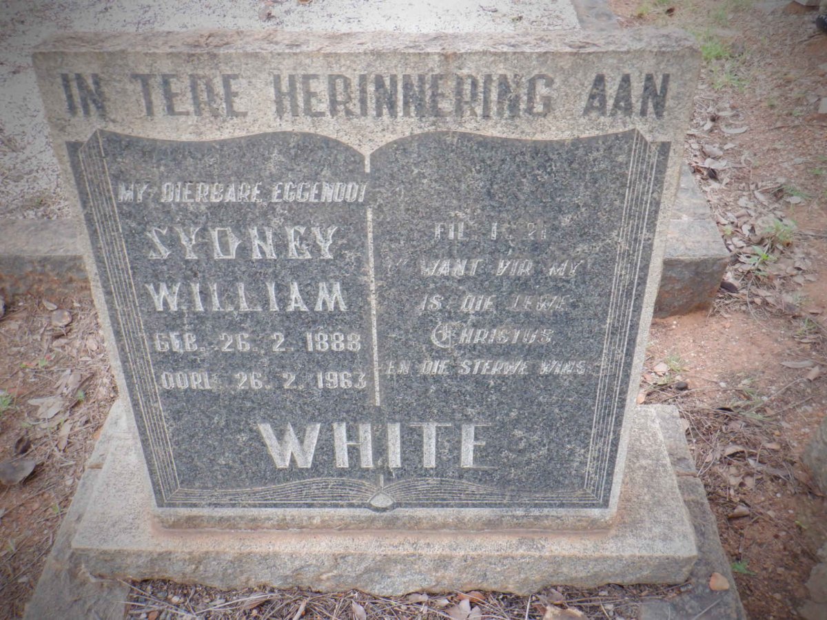 WHITE Sydney William 1888-1963