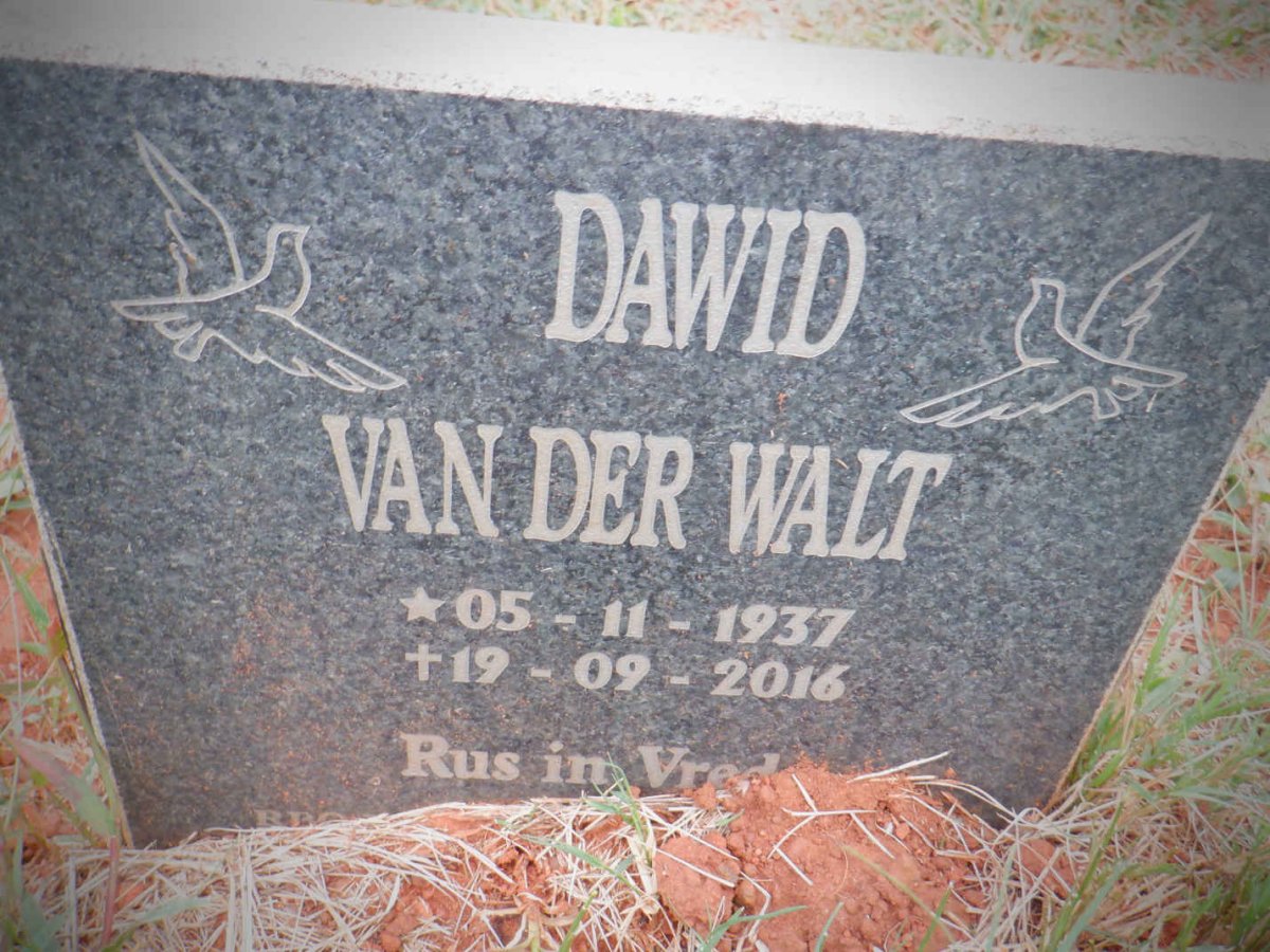 WALT Dawid, van der 1937-2016