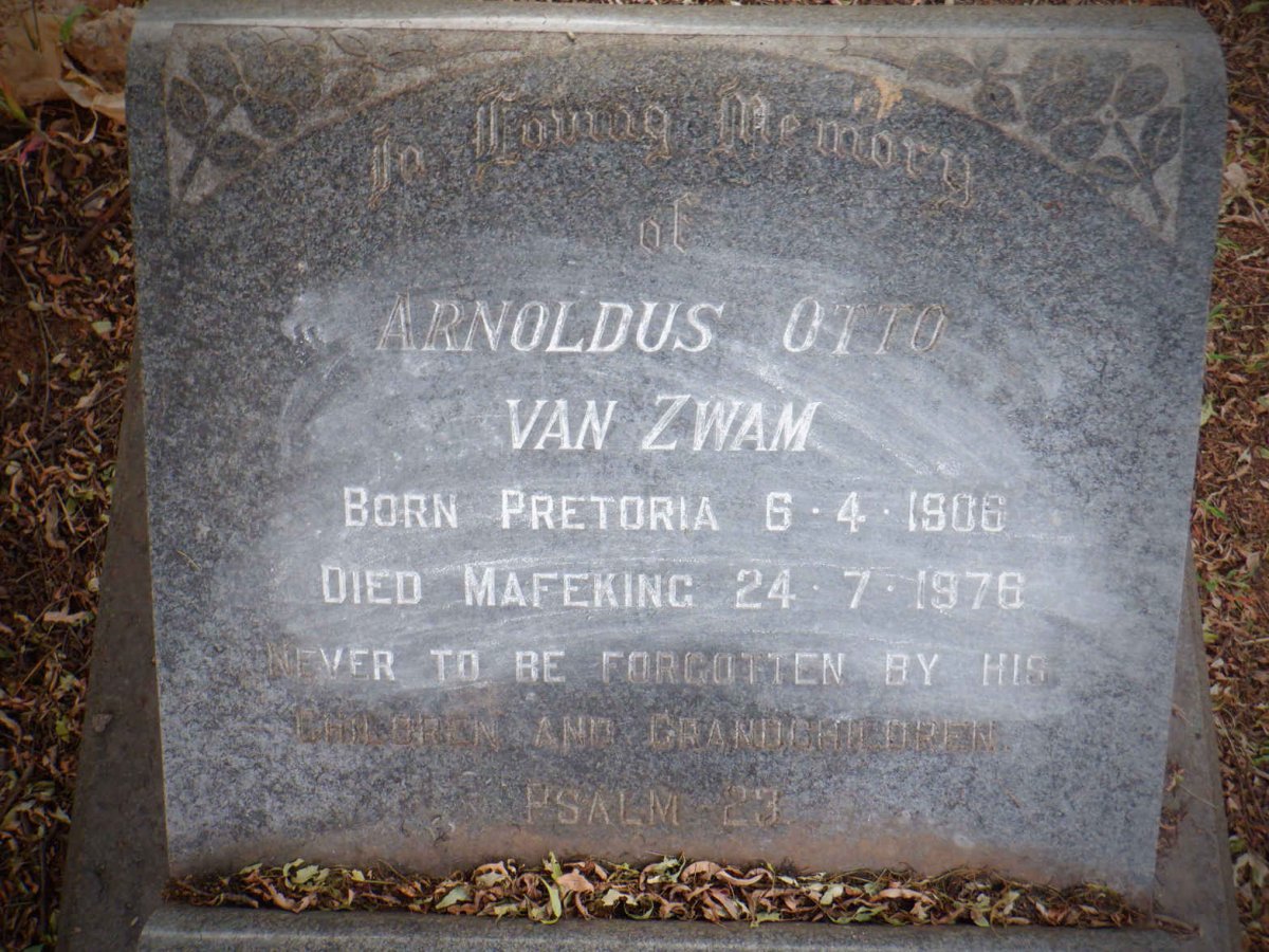 ZWAM Arnoldus Otto, van 1906-1976