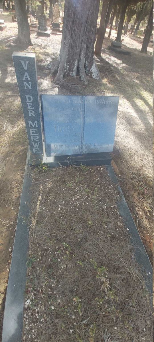 MERWE Dora, van der 1946-1993