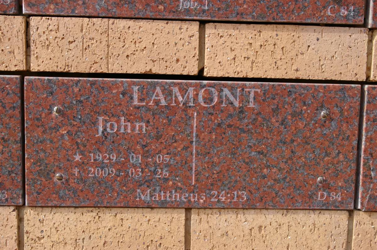 LAMONT John 1929-2009
