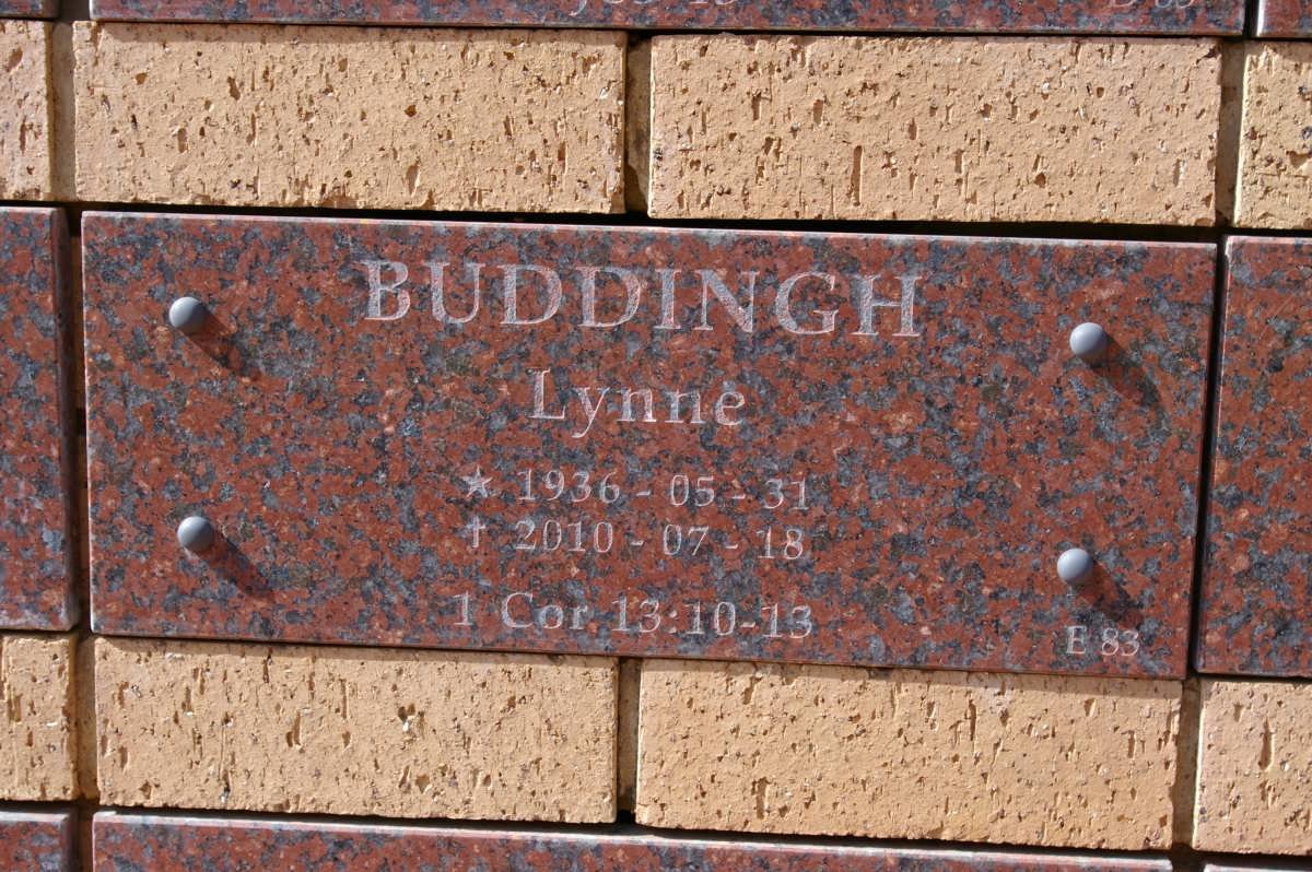 BUDDINGH Lynne 1936-2010