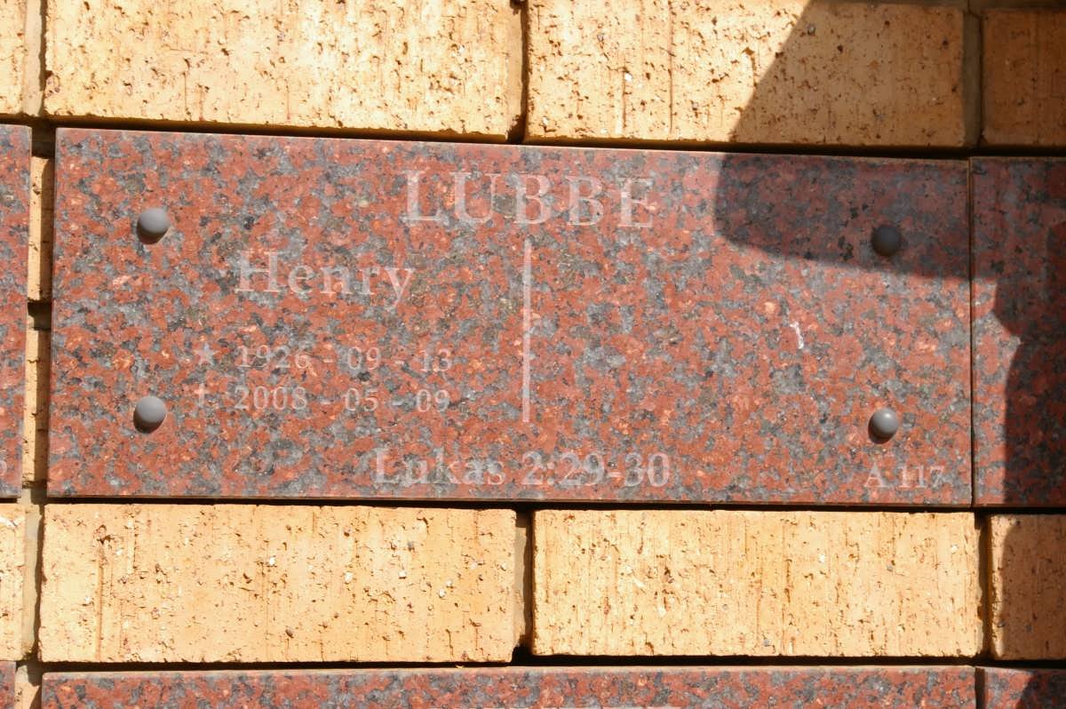 LUBBE Henry 1926-2008