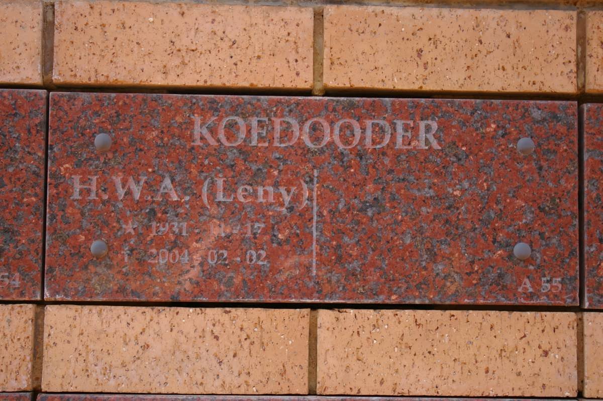 KOEDOODER H.W.A. 1931-2004