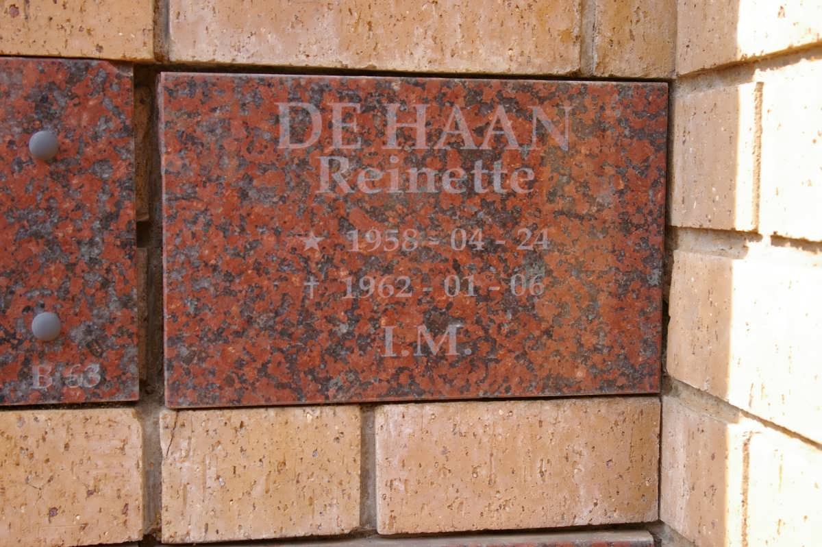 HAAN Reinette, de 1958-1962