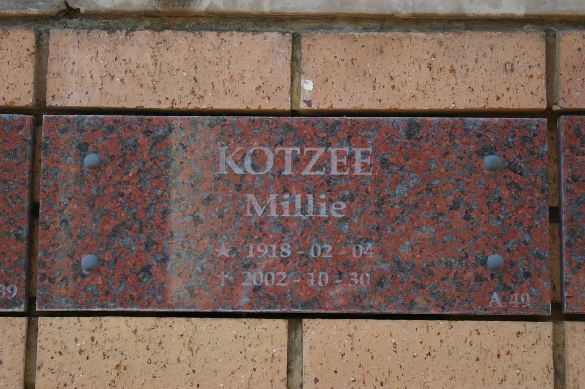 KOTZEE Millie 1918-2002