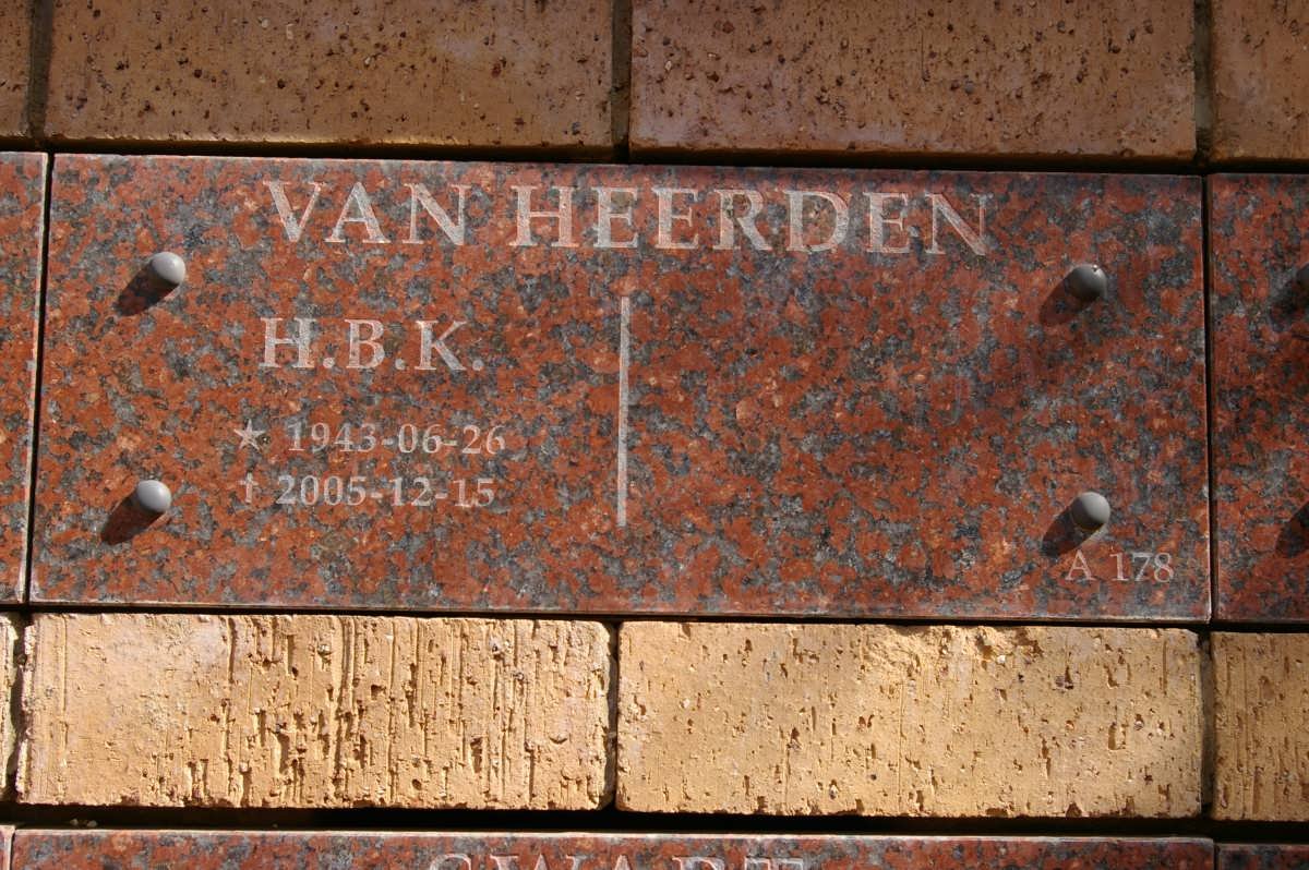 HEERDEN H.B.K., van 1943-2005