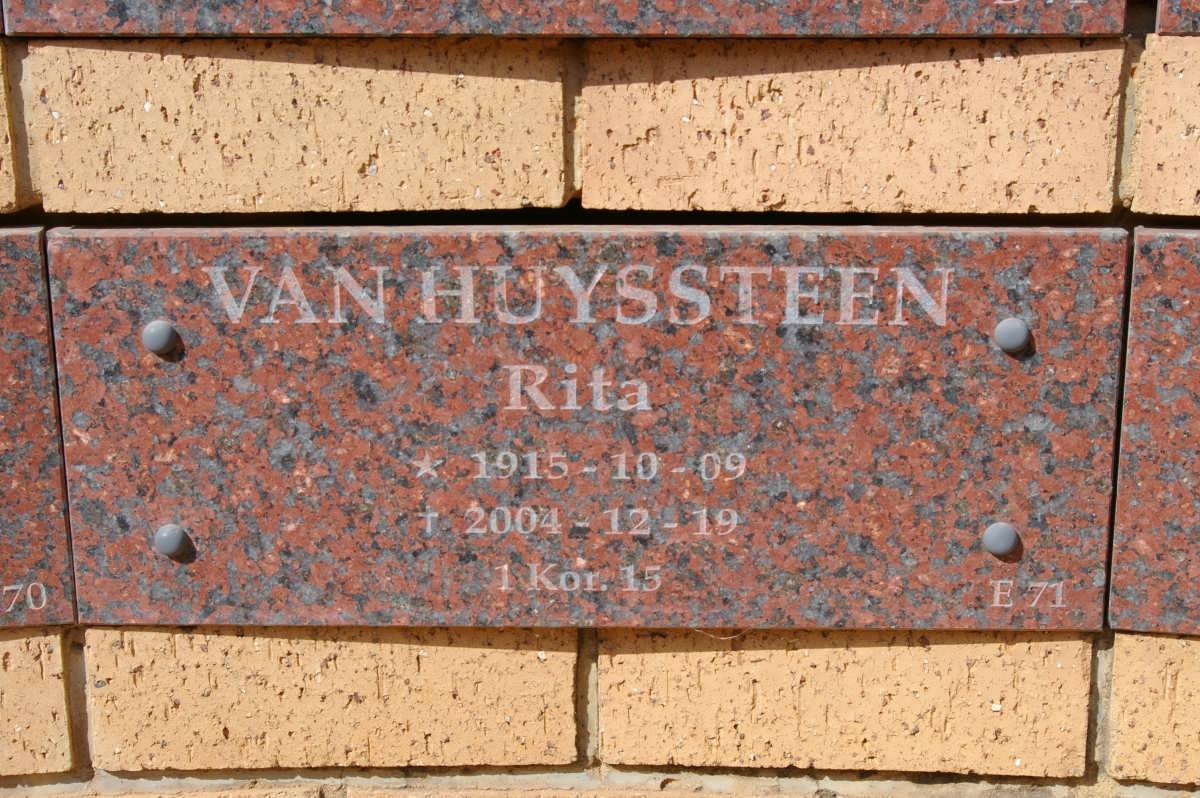 HUYSSTEEN Rita, van 1915-2004