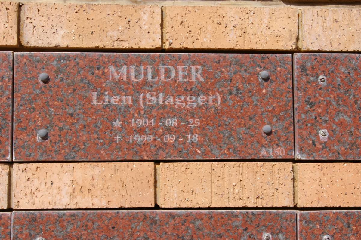 MULDER Lien nee STAGGER 1904-1999