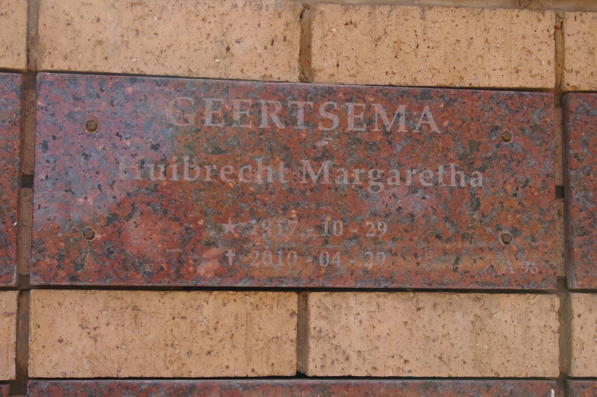 GEERTSEMA Huibrecht Margaretha 1917-2010