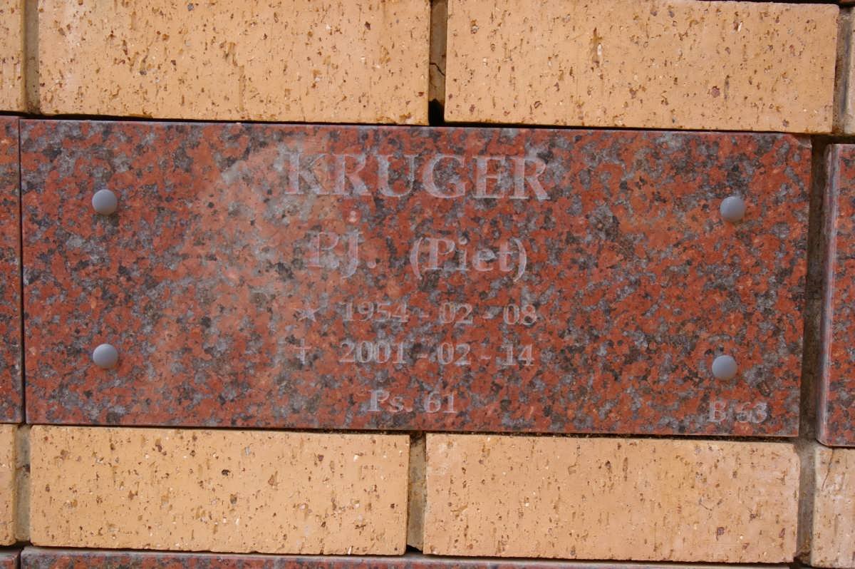 KRUGER R.J. 1954-2001