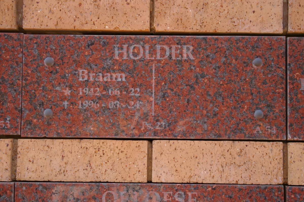 HOLDER Braam 1942-1996