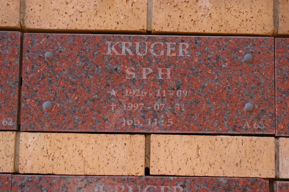 KRUGER S.P.H. 1926-1997