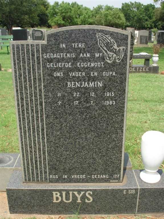 BUYS Benjamin 1915-1983