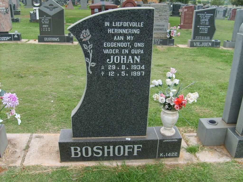 BOSHOFF Johan 1934-1997
