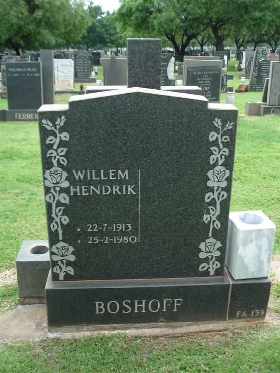 BOSHOFF Willem Hendrik 1913-1980