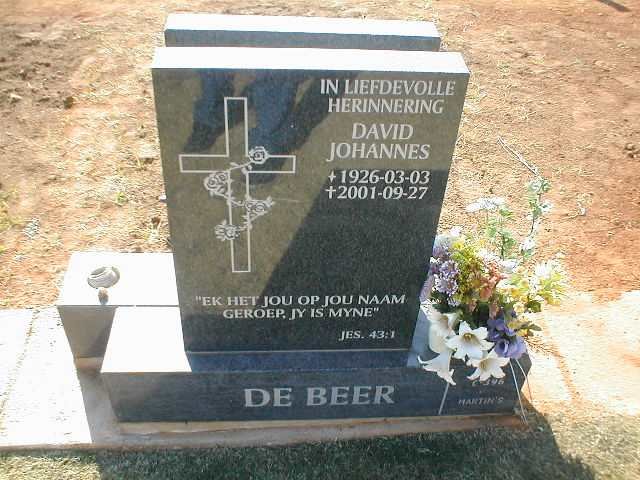 BEER David Johannes, de 1926-2001