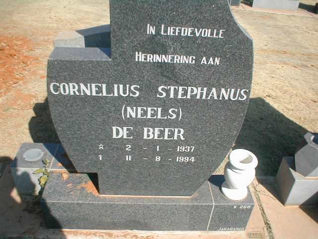 BEER Cornelius Stephanus, de 1937-1994