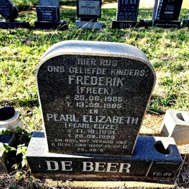 BEER Frederik, de 1985-1985 :: BEER Pearl Elizabeth, de 1991-1993