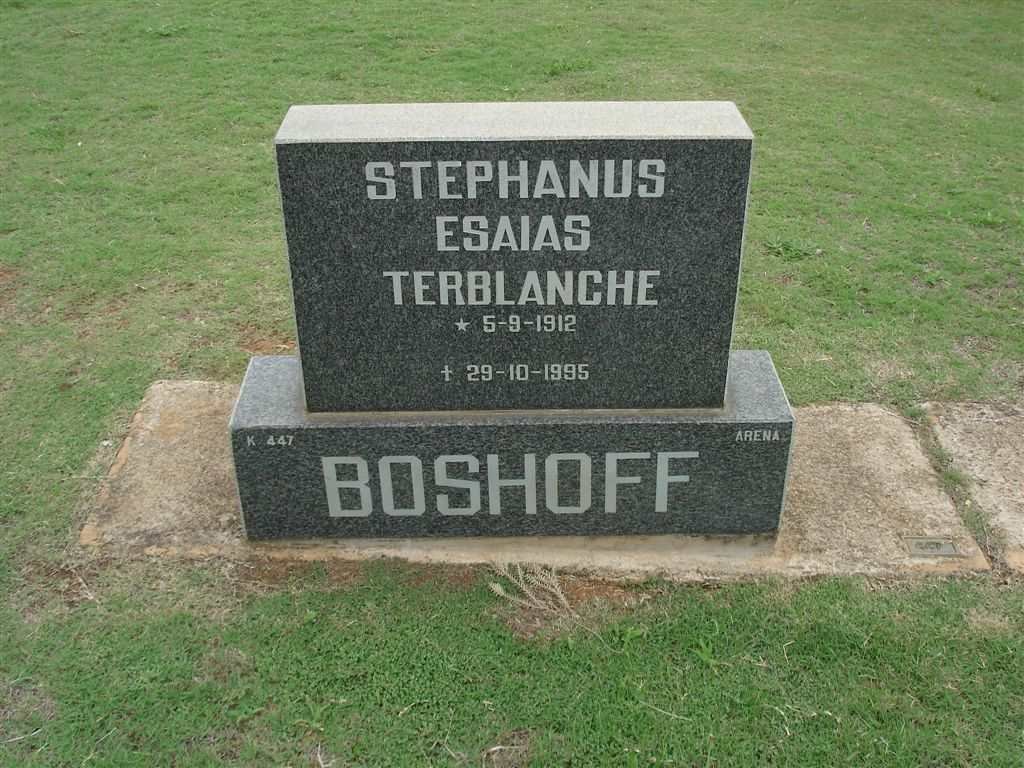 BOSHOFF Stephanus Esias Terblanche 1912-1995