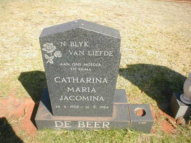 BEER Catharina Maria Jacomina, de 1908-1984