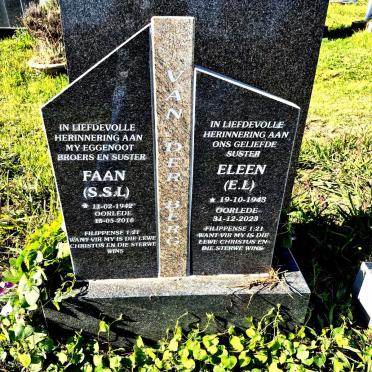 BERG S.S.L., van der 1942-2016 & E.L.1943-2023