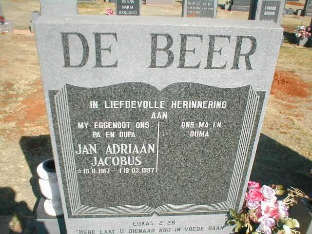 BEER Jan Adriaan Jacobus, de 1917-1997