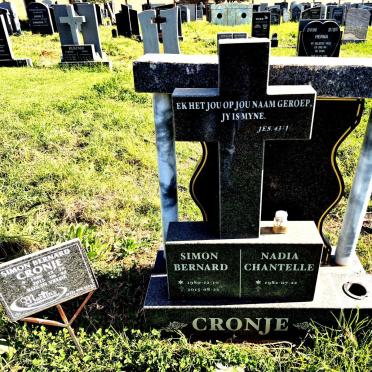 CRONJE Simon Bernard 1980-2015 & Nadia Chantelle 1982-