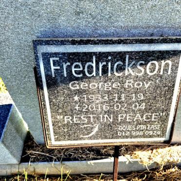 FREDRICKSON George Roy 1933-2016