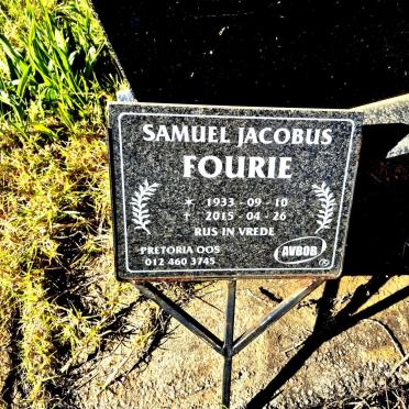 FOURIE Samuel Jacobus 1933-2015