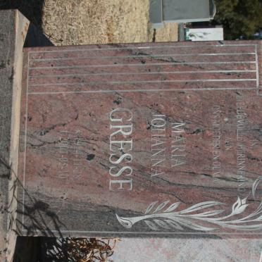 GRESSE Maria Johanna 1914-2001